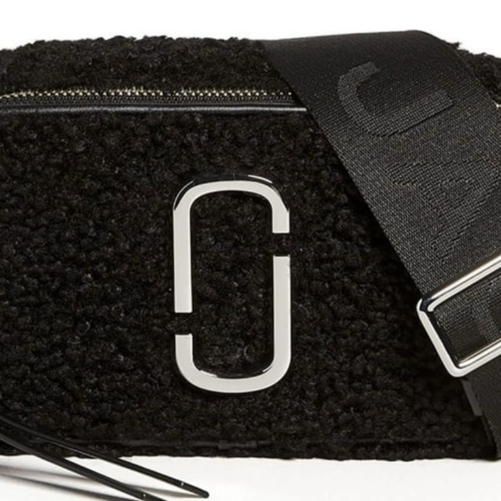Marc Jacobs Teddy Camera Bag – Black Sherpa & Leather,  NWOT- Brand New